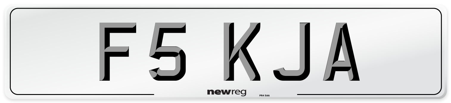 F5 KJA Front Number Plate