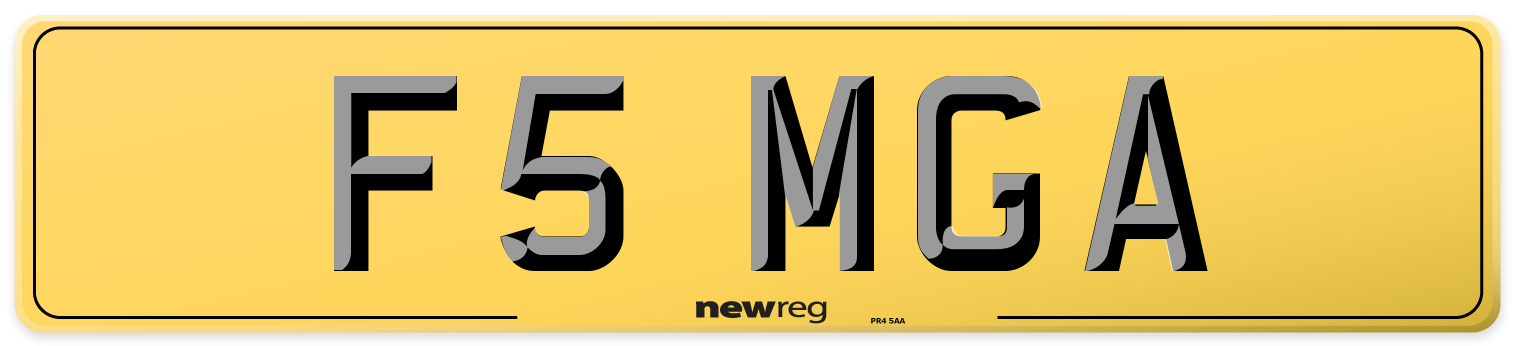 F5 MGA Rear Number Plate