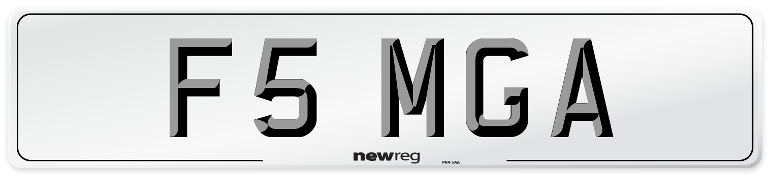 F5 MGA Front Number Plate