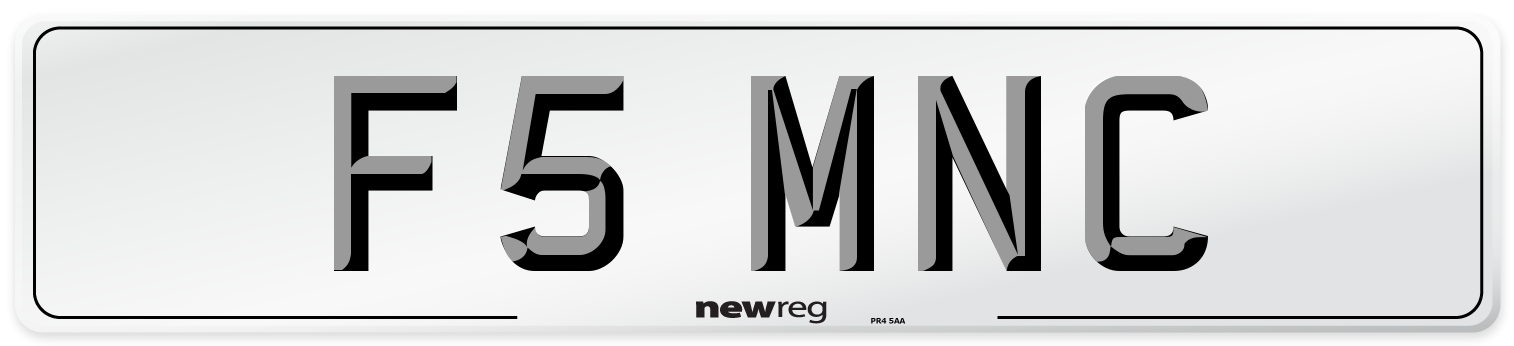 F5 MNC Front Number Plate