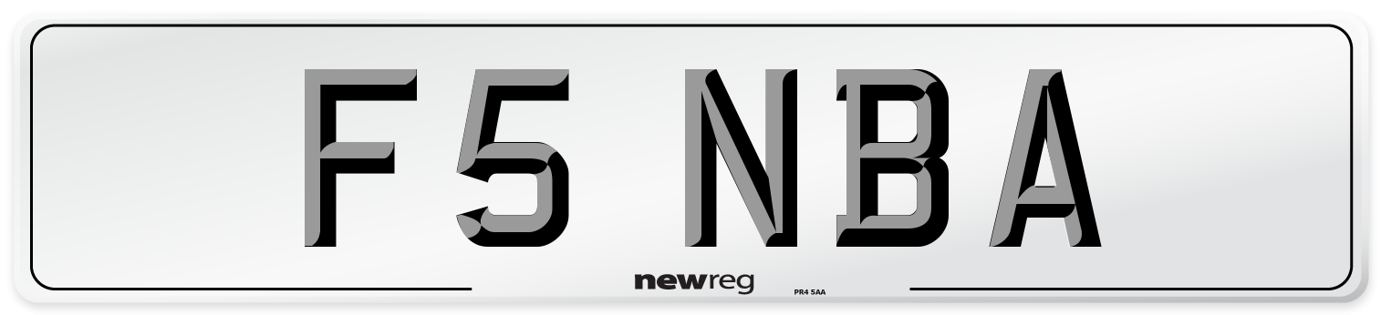F5 NBA Front Number Plate