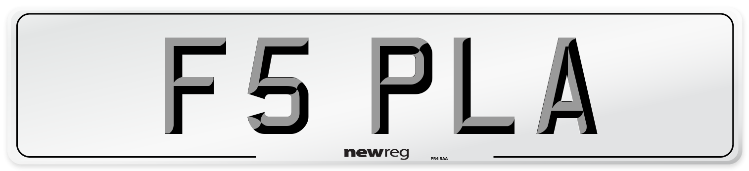 F5 PLA Front Number Plate