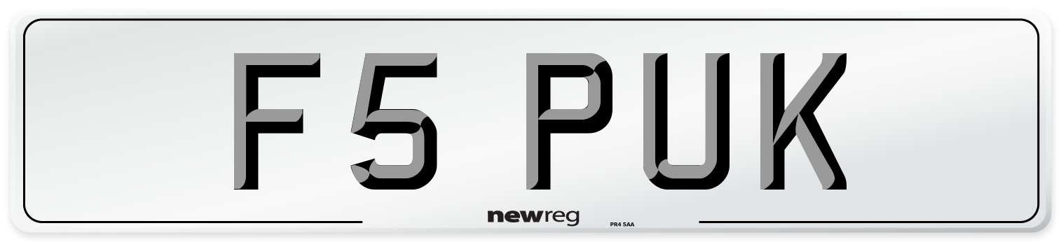 F5 PUK Front Number Plate