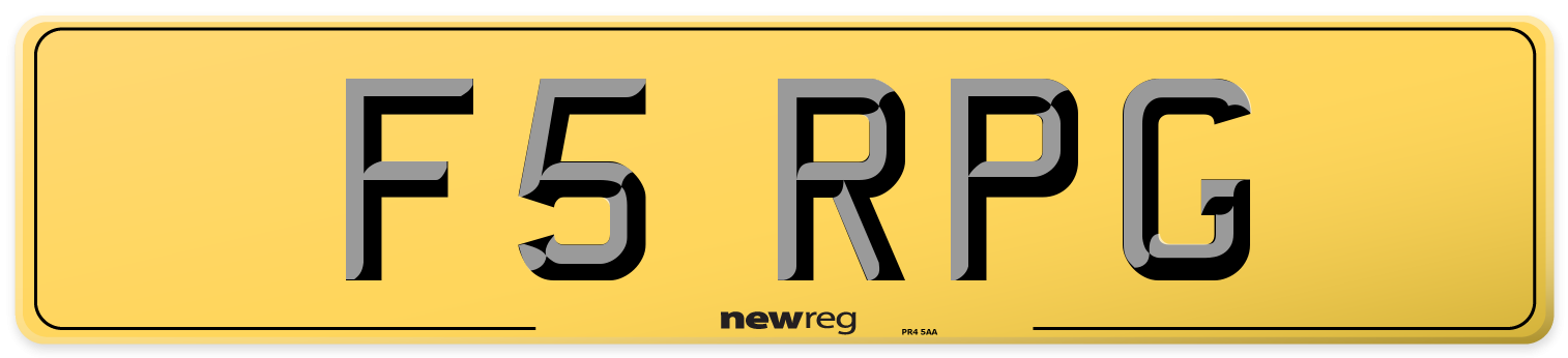 F5 RPG Rear Number Plate