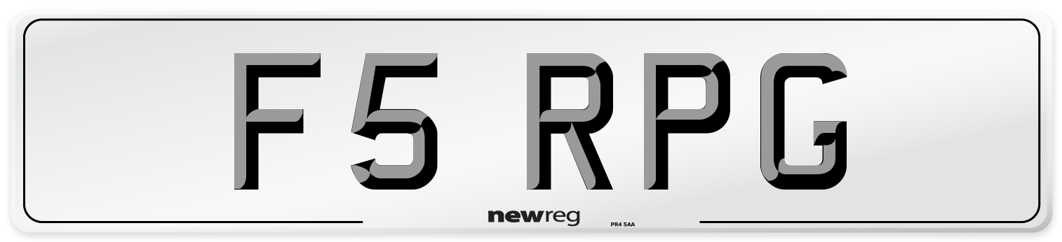 F5 RPG Front Number Plate