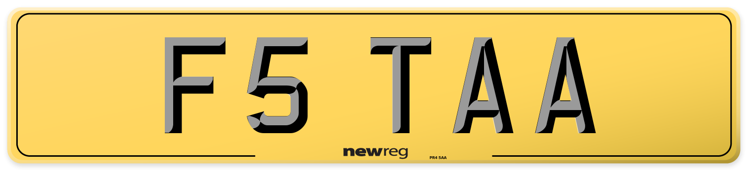 F5 TAA Rear Number Plate