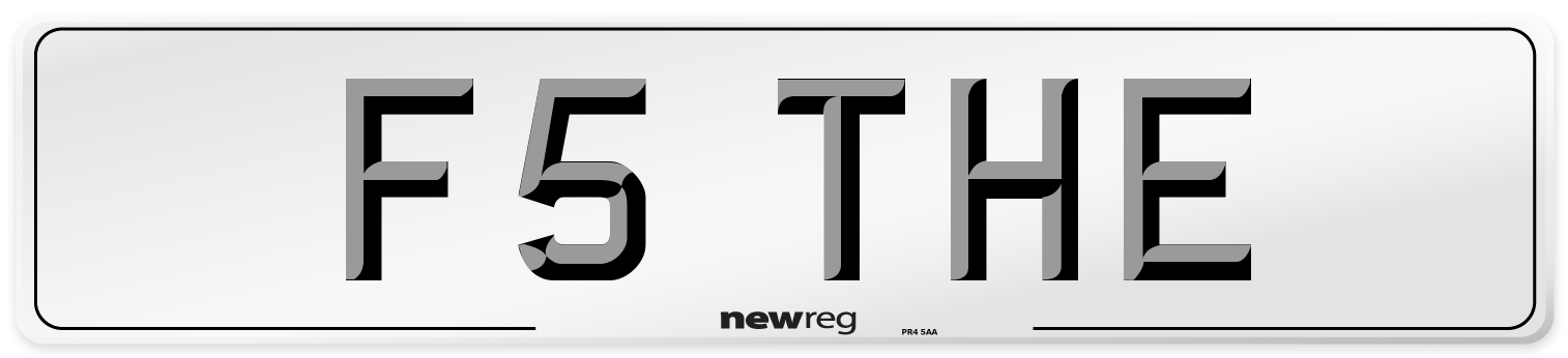 F5 THE Front Number Plate