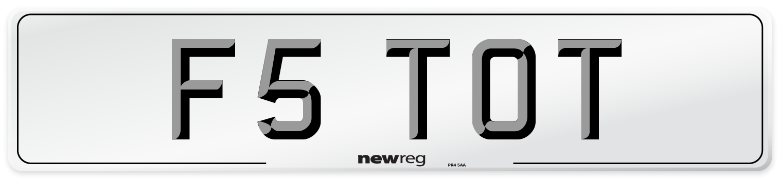 F5 TOT Front Number Plate