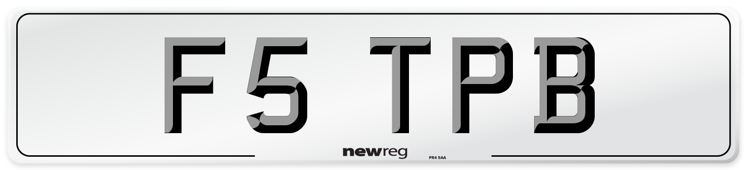 F5 TPB Front Number Plate