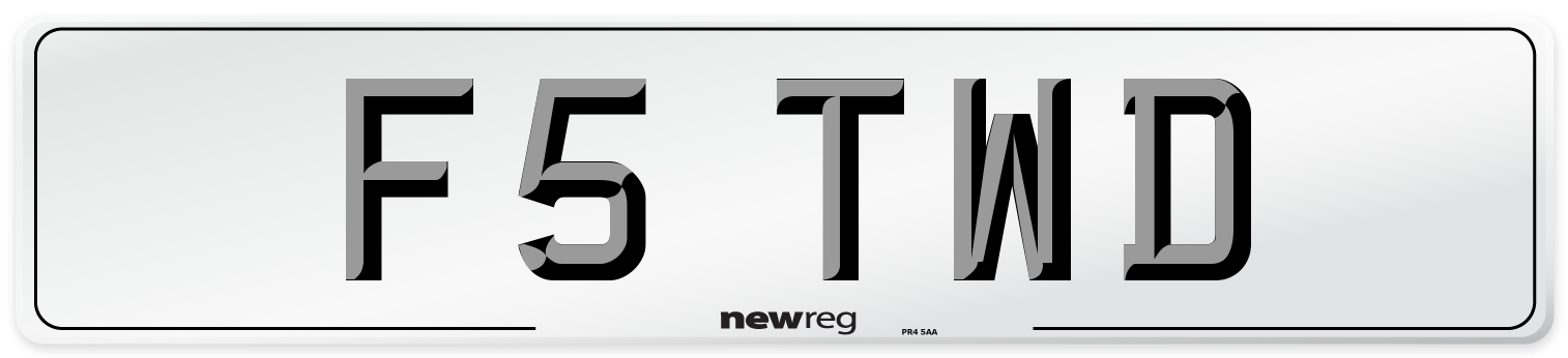 F5 TWD Front Number Plate