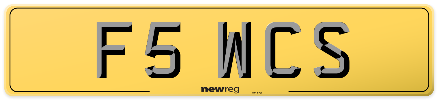 F5 WCS Rear Number Plate