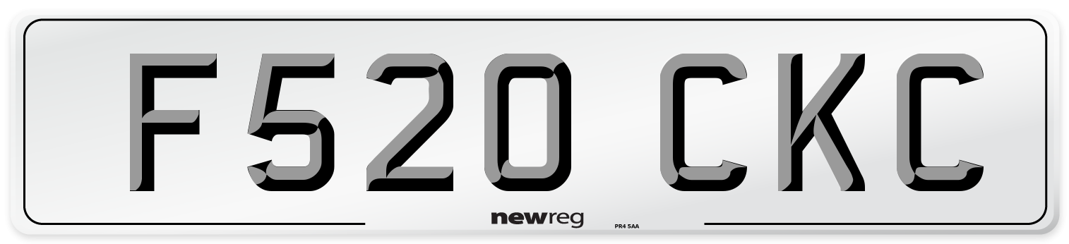 F520 CKC Front Number Plate