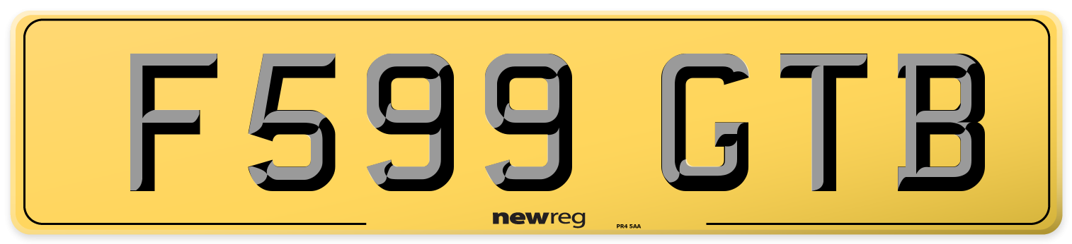 F599 GTB Rear Number Plate