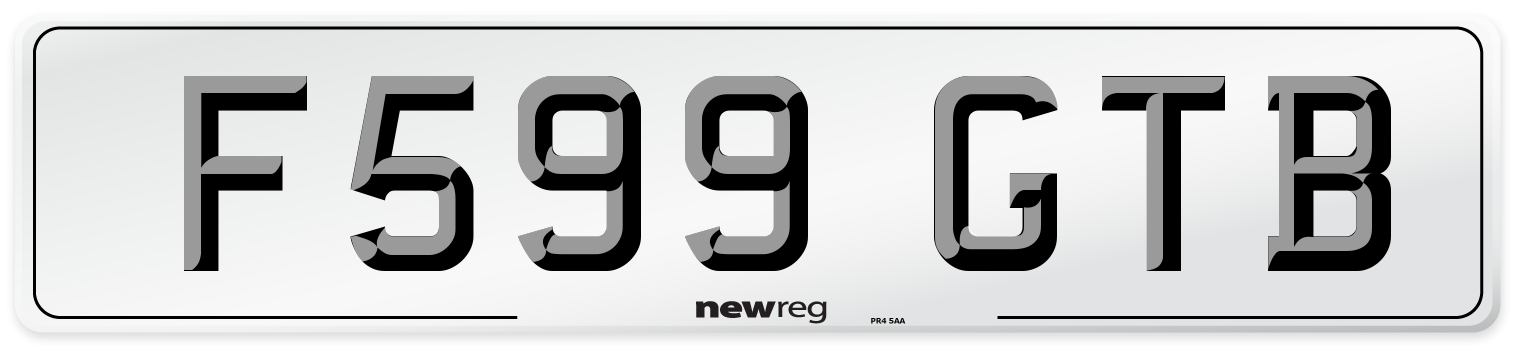F599 GTB Front Number Plate