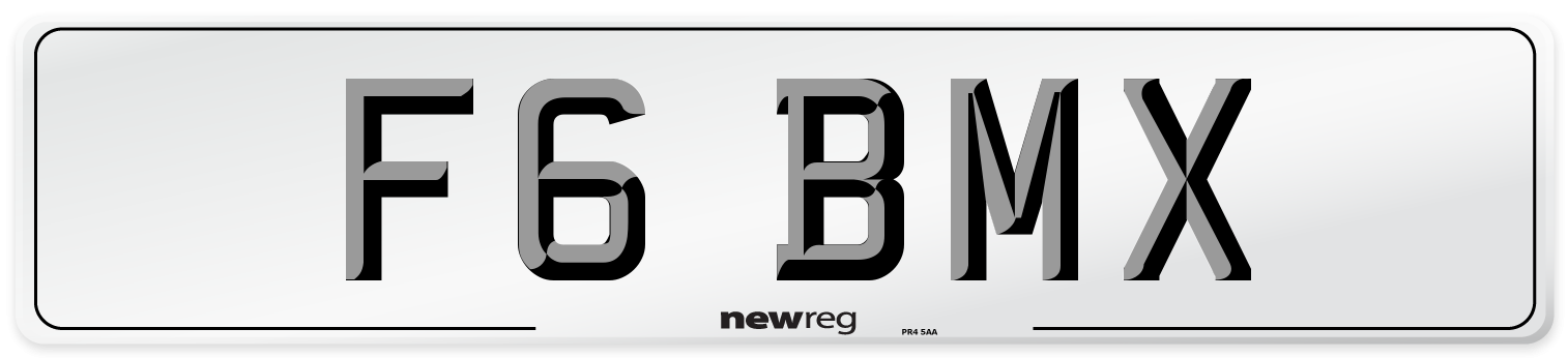 F6 BMX Front Number Plate
