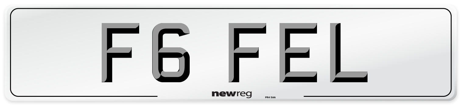 F6 FEL Front Number Plate