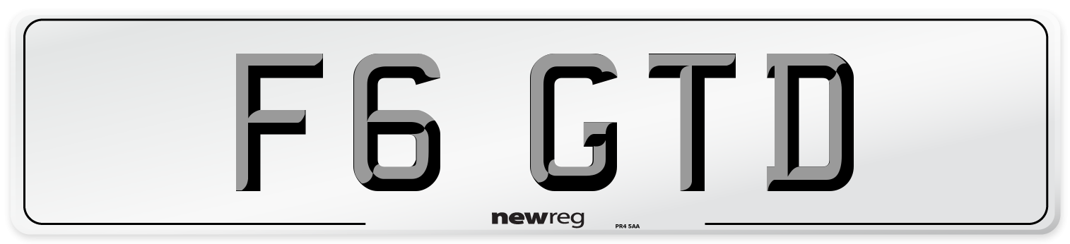 F6 GTD Front Number Plate