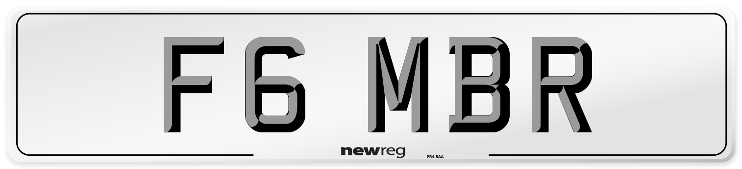 F6 MBR Front Number Plate