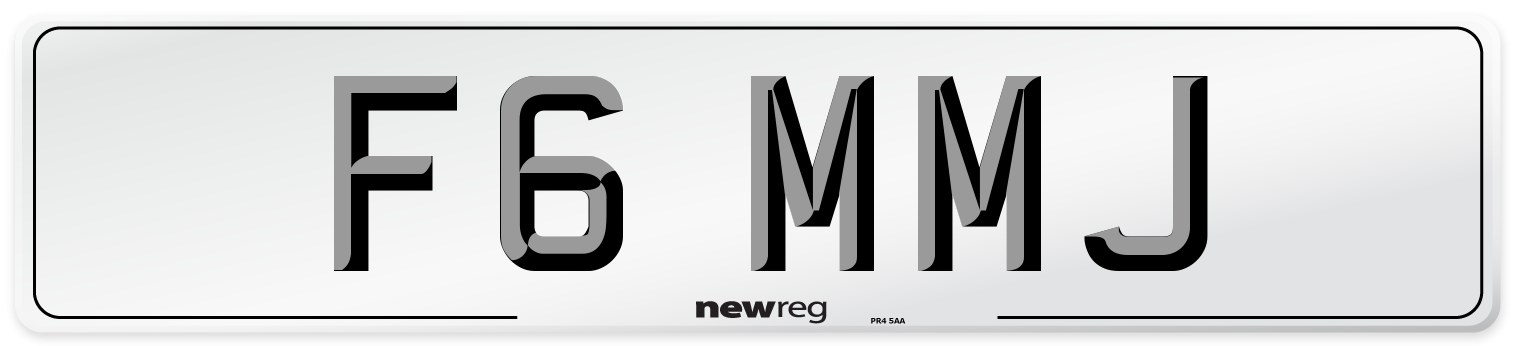 F6 MMJ Front Number Plate