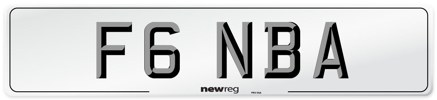 F6 NBA Front Number Plate