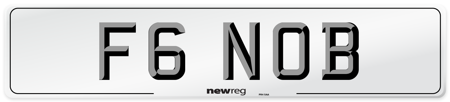 F6 NOB Front Number Plate