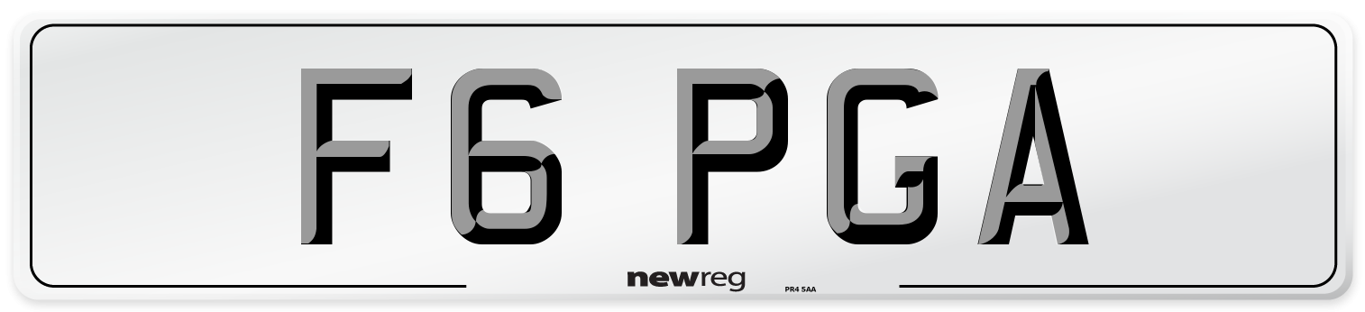 F6 PGA Front Number Plate