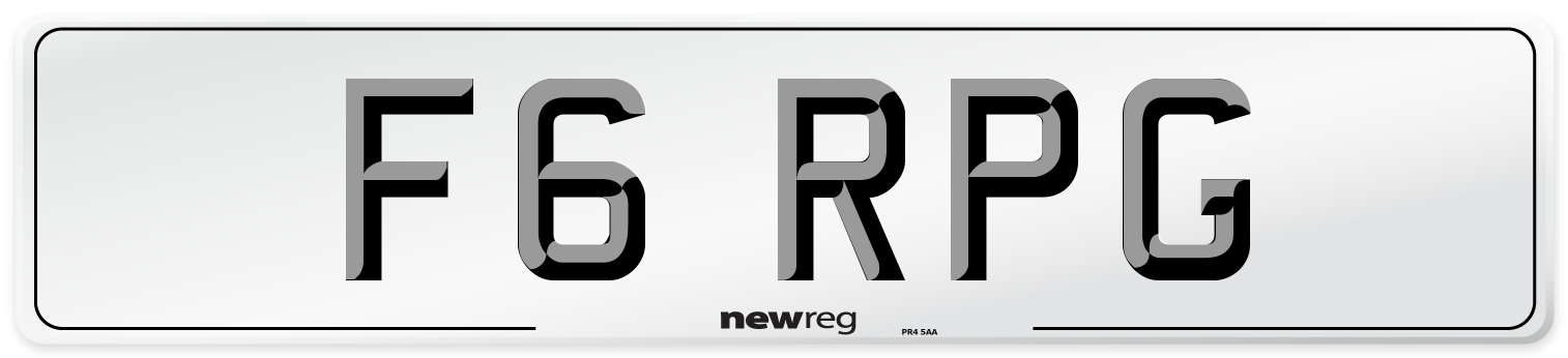 F6 RPG Front Number Plate