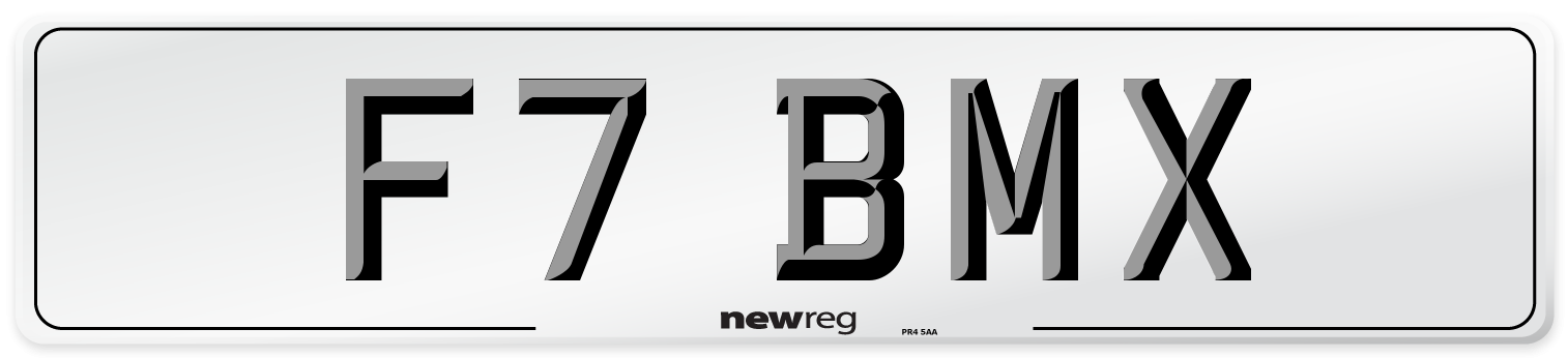 F7 BMX Front Number Plate