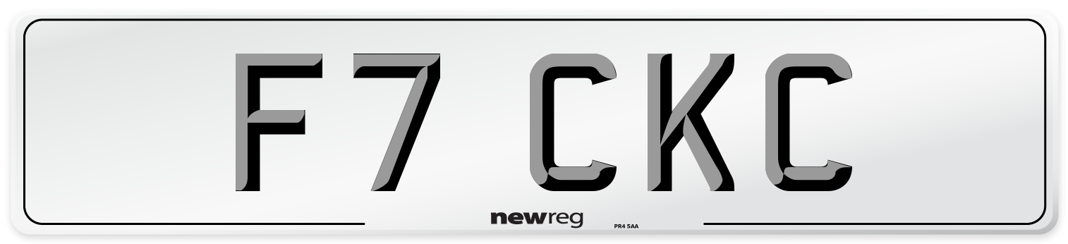 F7 CKC Front Number Plate