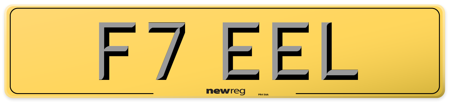 F7 EEL Rear Number Plate
