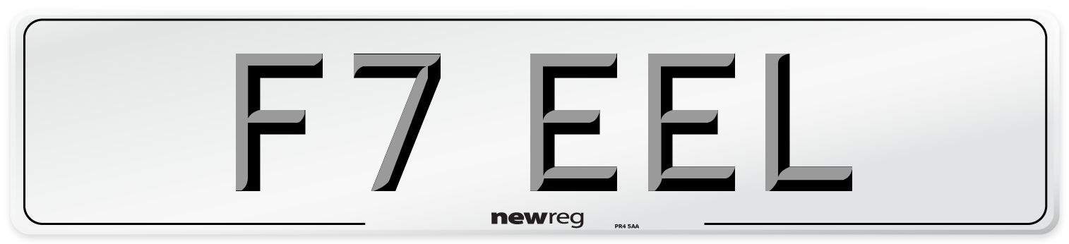 F7 EEL Front Number Plate