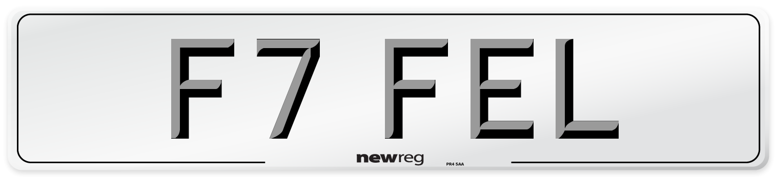 F7 FEL Front Number Plate