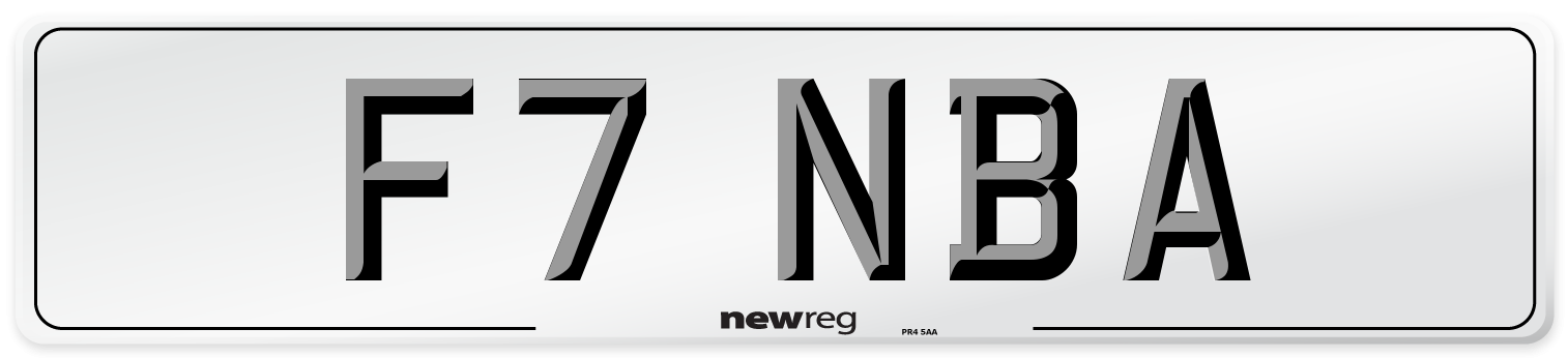 F7 NBA Front Number Plate