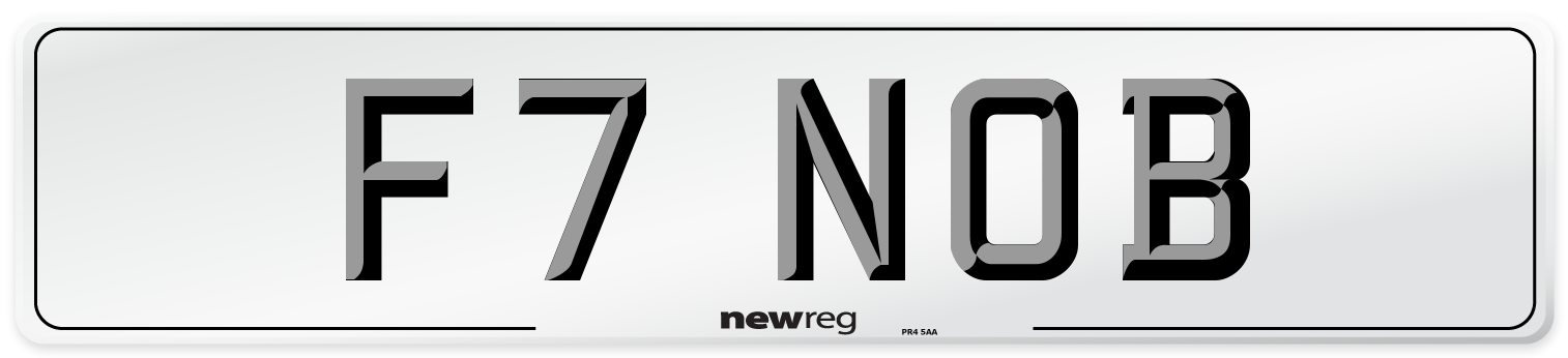 F7 NOB Front Number Plate