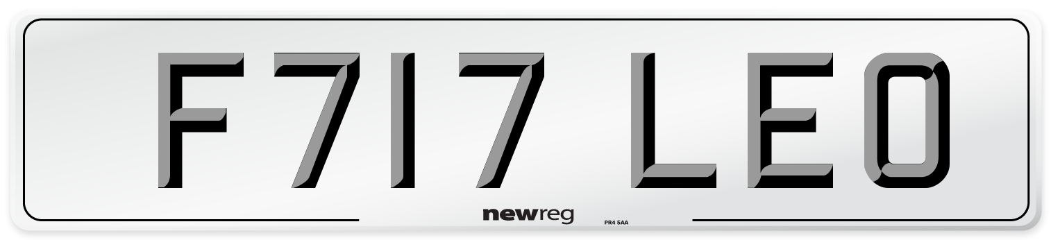 F717 LEO Front Number Plate