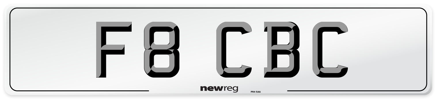 F8 CBC Front Number Plate
