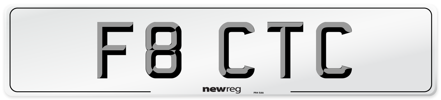 F8 CTC Front Number Plate