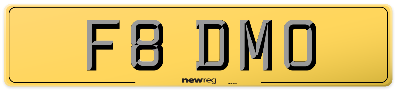 F8 DMO Rear Number Plate