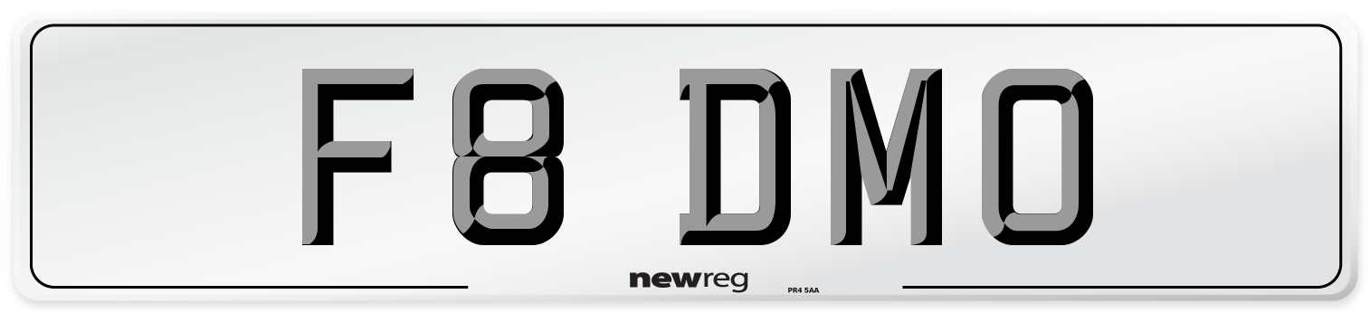 F8 DMO Front Number Plate
