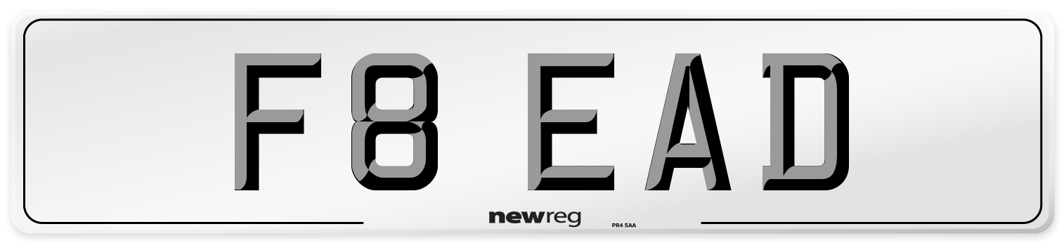 F8 EAD Front Number Plate