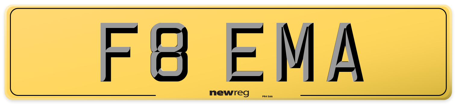 F8 EMA Rear Number Plate