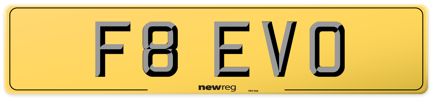 F8 EVO Rear Number Plate
