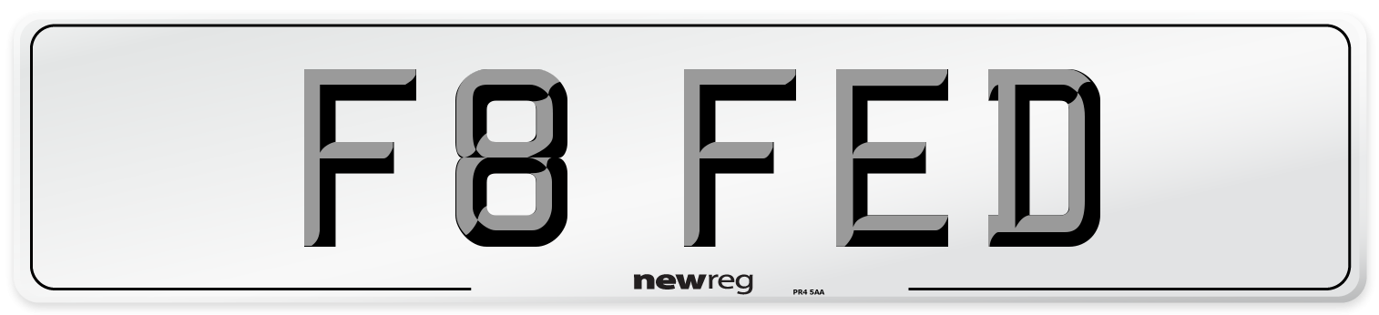 F8 FED Front Number Plate