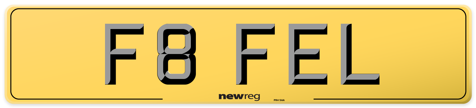 F8 FEL Rear Number Plate