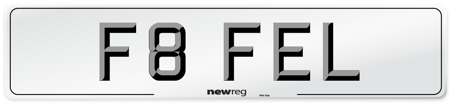 F8 FEL Front Number Plate