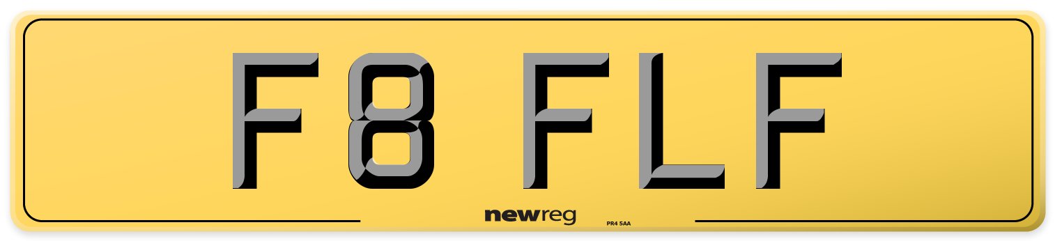 F8 FLF Rear Number Plate