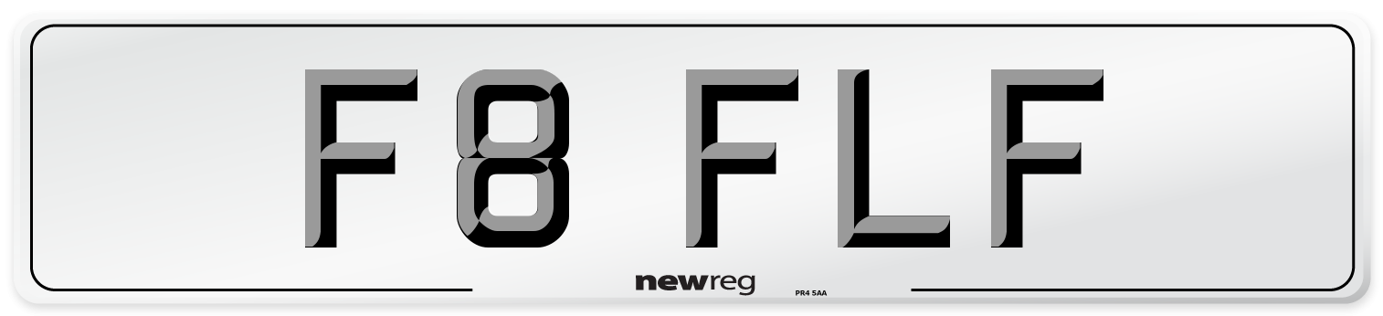 F8 FLF Front Number Plate