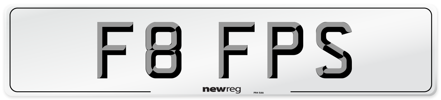 F8 FPS Front Number Plate