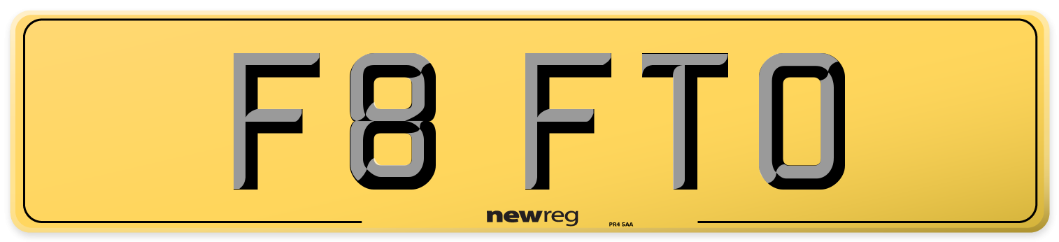 F8 FTO Rear Number Plate