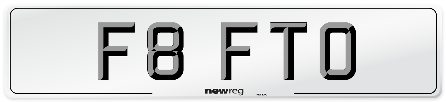 F8 FTO Front Number Plate